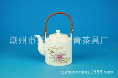 牡丹花鳥提梁陶瓷茶壺 經(jīng)典工藝與實(shí)用美學(xué)的完美結(jié)合